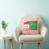 、先生の感謝日、かわいいピンクのフクロウありがとう クッション (椅子)