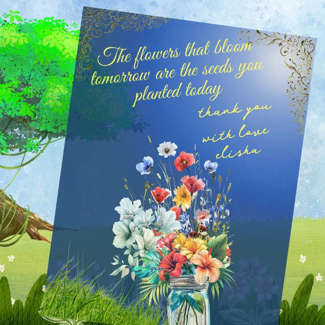 先生の感謝状 (Best teacher's appreciation customised card )