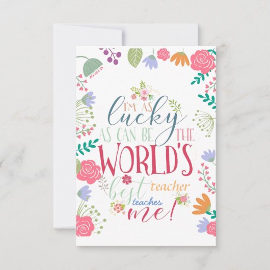 先生の感謝週 カード (正面)