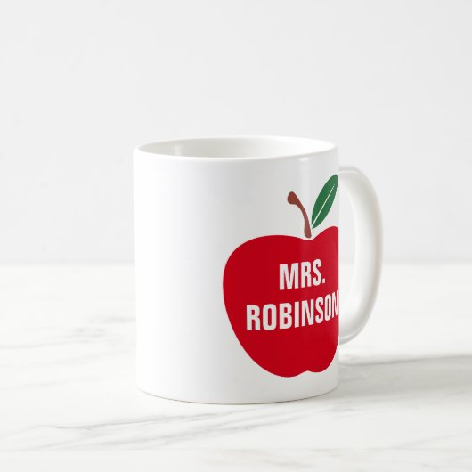 先生の感謝週(名前を個人化して下さい) コーヒーマグカップ (正面右)