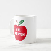 先生の感謝週(名前を個人化して下さい) コーヒーマグカップ (正面左)