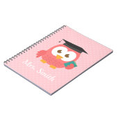 先生の感謝、フクロウありがとう ノートブック (左側)