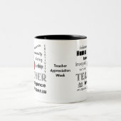 先生の感謝+赤いApple ツートーンマグカップ (中央)