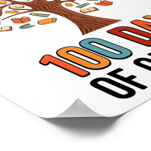 先生の成長の日子供100th Day Of School R ポスター (角)