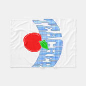 先生の授業が始まる学校の初日 フリースブランケット (正面(横))