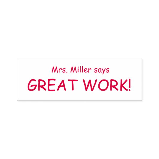 先生の採点スタンプ　素晴らしい仕事 セルフインキングスタンプ (デザイン)