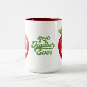 先生の教え感謝のラブコーヒーのマグカップ ツートーンマグカップ (中央)
