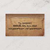 先生の教育の学校クラスのマスターのノート 名刺 (裏面)