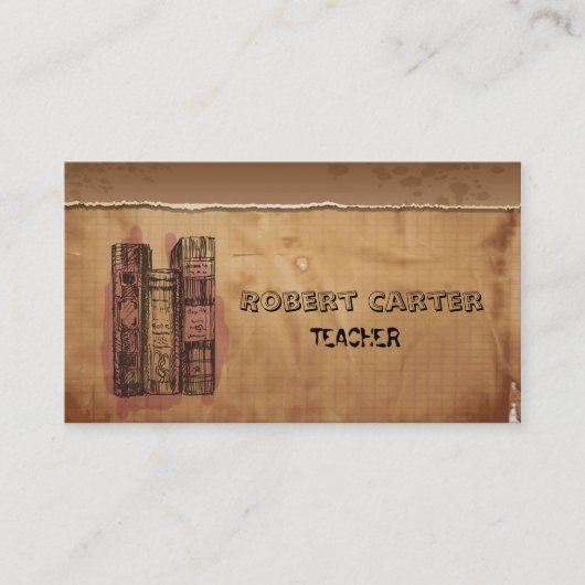 先生の教育の学校クラスのマスターのノート 名刺 (正面)