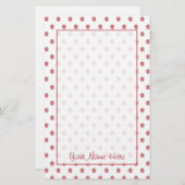 先生の文房具- Apple赤いパターン 便箋 (正面/裏面)