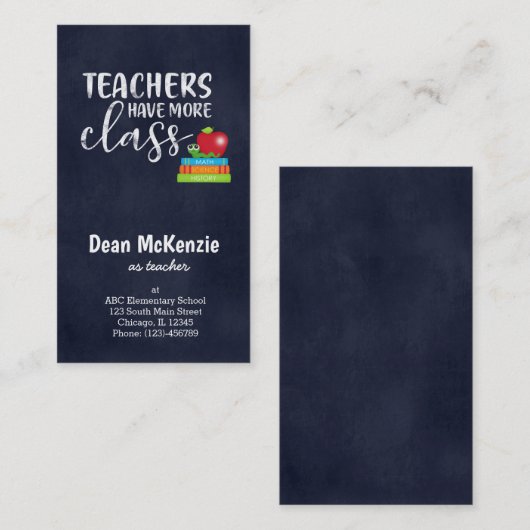 先生の方が高い 名刺 (正面/裏面)