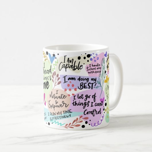 先生の日々の肯定ギフト素晴らしギフト コーヒーマグカップ (正面右)