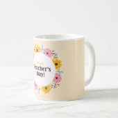 先生の日おめでとう 野の花 コーヒーマグカップ (正面右)