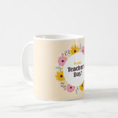 先生の日おめでとう 野の花 コーヒーマグカップ (正面左)