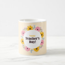 先生の日おめでとう 野の花 コーヒーマグカップ