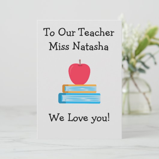 先生の日のグリーティングカード 招待状 (スタンド正面)