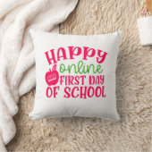 先生の日ハッピーオンライン学校初日 クッション (ブランケット)
