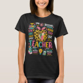 先生の日常 ヒョウ柄 アップル 新学期 Tシャツ (正面)