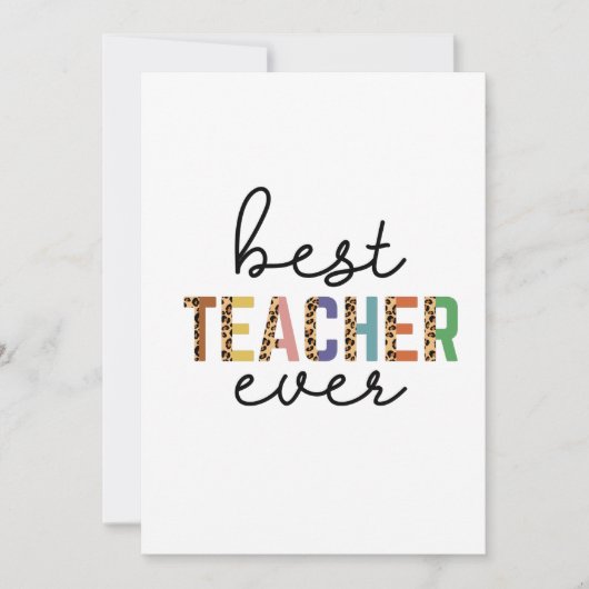 先生の日最高の先生 招待状 (正面)