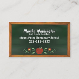 先生の旧式の黒板の名刺 予約カード