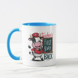 先生の最初の日戻り。新学期デザイン マグカップ