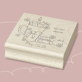 先生の木製スタンプを修正して返却 ラバースタンプ