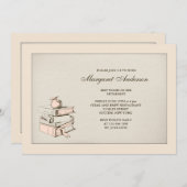 先生の本の退職の招待状 招待状 (正面/裏面)