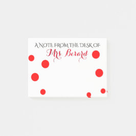 先生の机からのパーソナライズなメモ帳 ポストイット