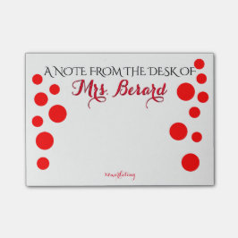 先生の机からのパーソナライズなメモ帳 ポストイット