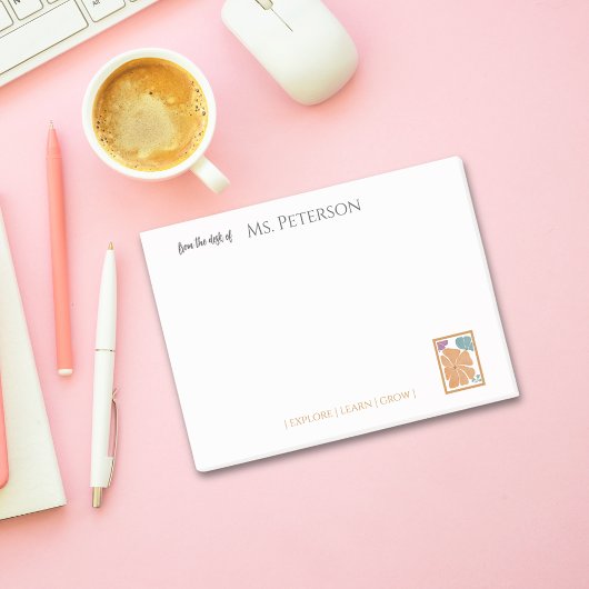 先生の机からの水彩フローラ ポストイット