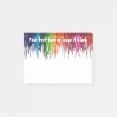 先生の机からの溶かされたクレヨン ポストイット (正面)