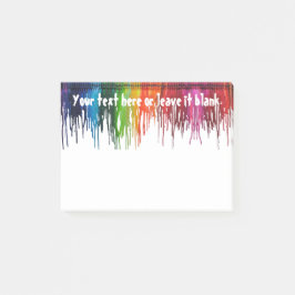 先生の机からの溶かされたクレヨン ポストイット