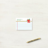 先生の机からパーソナライズな|赤いApple ポストイット (デスク上)