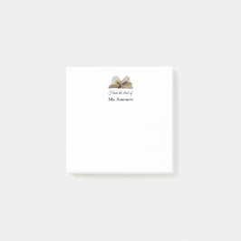 先生の机から本 ポストイット