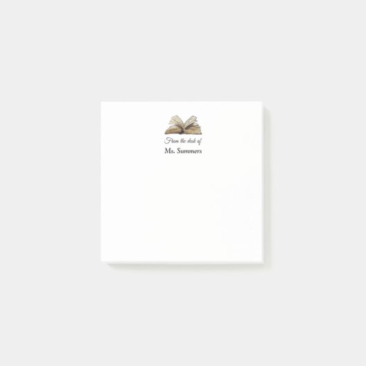 先生の机から本 ポストイット (正面)