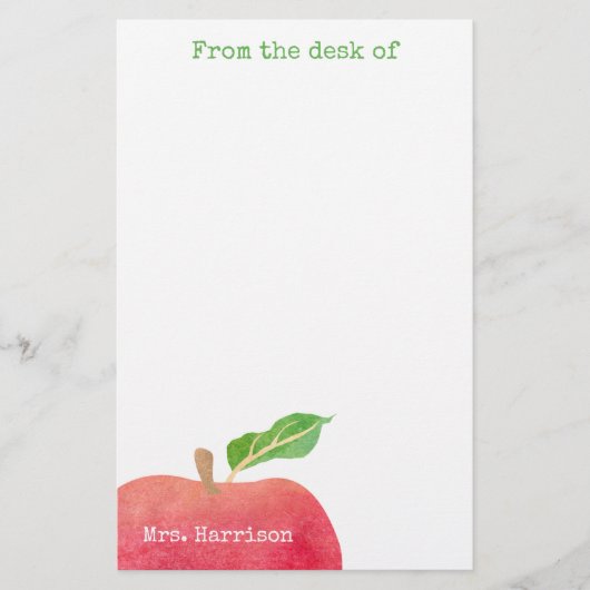 先生の机から 便箋 (正面)