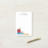 先生の机のパーソナライズな付箋のパッド ポストイット (デスク上)