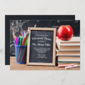 先生の机引退パーティー招待状 招待状 (正面/裏面)