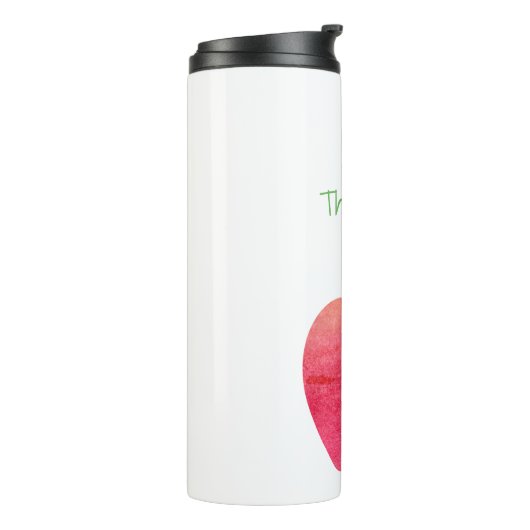 先生の水彩画のAppleのパーソナライズなかわいらしい タンブラー (回転左)