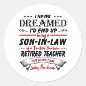 先生の法を受け素晴らした退職した息子 ラウンドシール (正面)