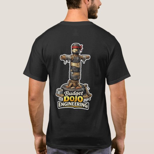 先生の物資予算道場エンジニアリング 武術 Tシャツ (裏面)