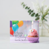 先生の生徒の誕生日 ポストカード (スタンド正面)