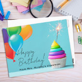 先生の生徒の誕生日 ポストカード