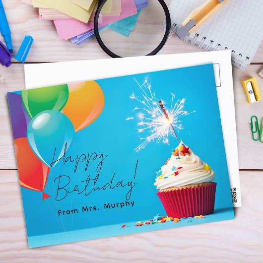 先生の生徒の誕生日 ポストカード