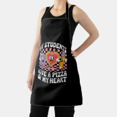 先生の生徒は私のハートのピザを持っている エプロン (インサイチュ)