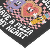 先生の生徒は私のハートのピザを持っている ショートテーブルランナー (コーナー)