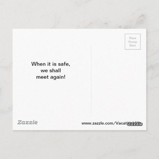 先生の疫病マスクまた会おう ポストカード (裏面)