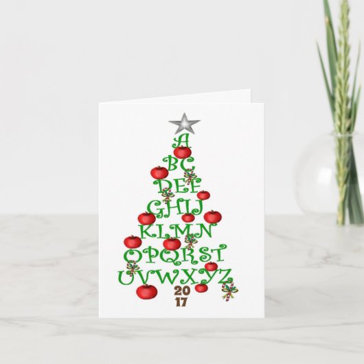 先生の祝日のグリーティングカード シーズンカード (正面)