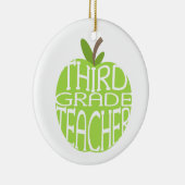 先生の緑のAppleの3年生のオーナメント セラミックオーナメント (右)