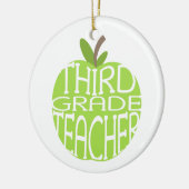 先生の緑のAppleの3年生のオーナメント セラミックオーナメント (左)